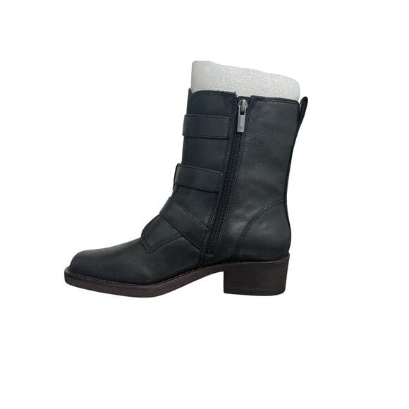 New! Lucky Brand Leather Katriny Steampunk Buckled Moto Boot - Size 7 - Picture 5 of 11